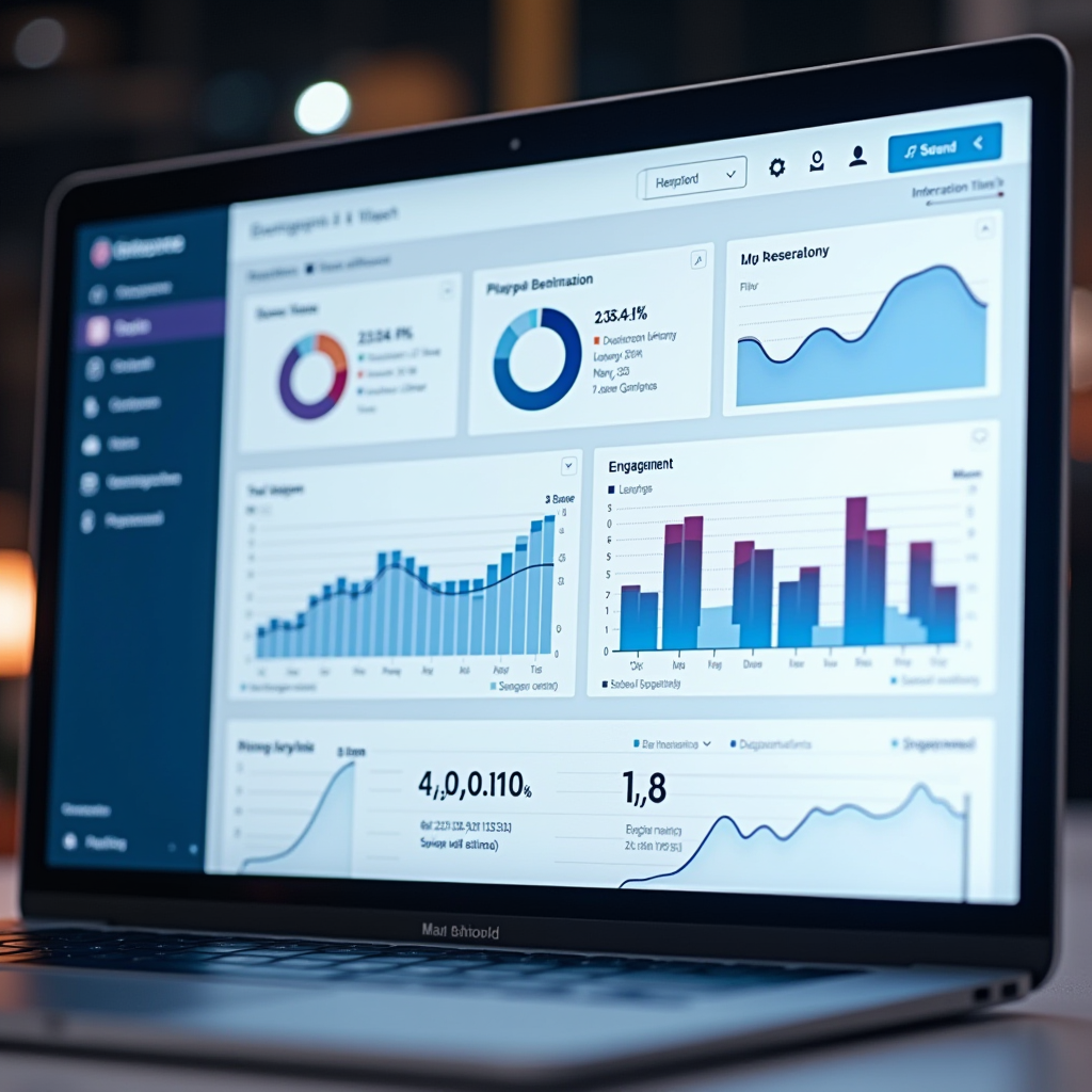 Analytics interface displaying player behavior metrics, engagement patterns, session lengths, and interaction data across different gaming platforms